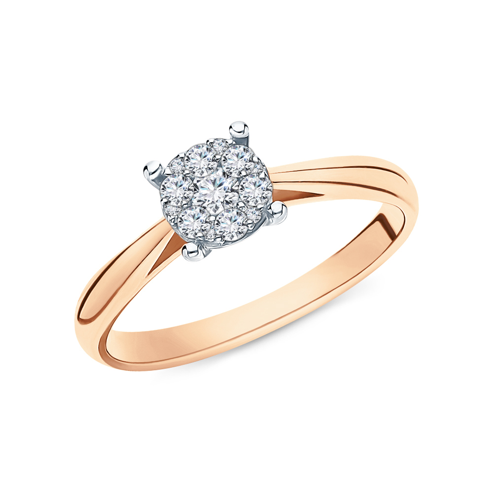 Золотое кольцо с бриллиантами