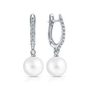 Серьги из белого золота Cold Diamonds с жемчугом