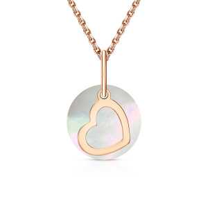 Золотая подвеска с перламутром природным