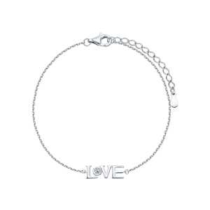 Серебряный браслет с бриллиантами выращенными