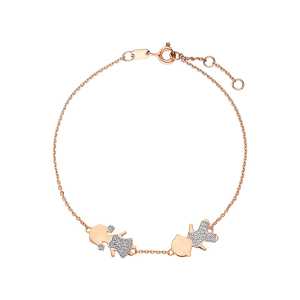 Золотой браслет с бриллиантами природными