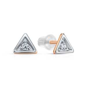 Серьги из золота с бриллиантами природными