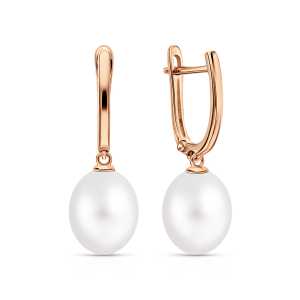 Золотые серьги с жемчугом