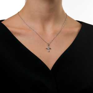 Подвеска из платины с бриллиантами природными